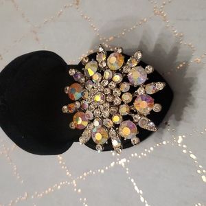 Large Aurora Borealis Cubic Zirconia Crystal Ring Summer